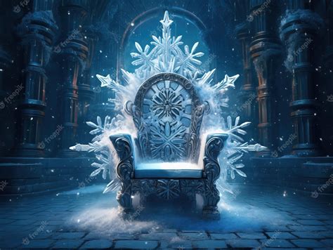 Premium Photo Decorated Empty Throne Hall Ice Throne