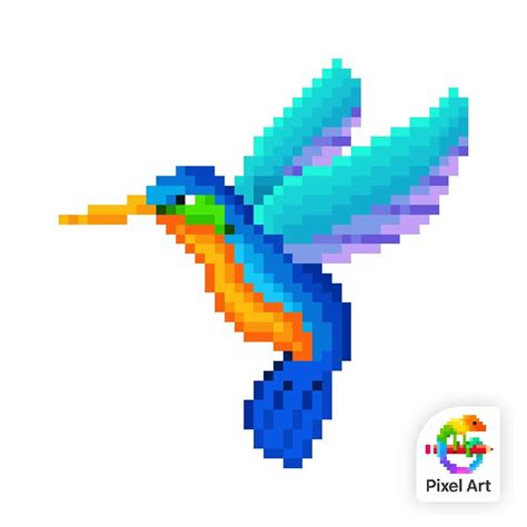 Blue Hummingbird Pixel By Pixeldonutofcanada91 On Deviantart