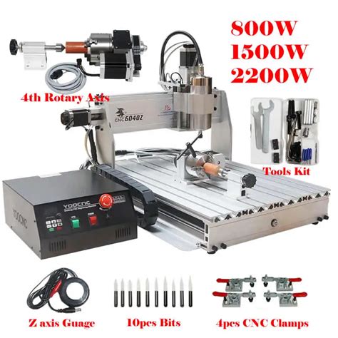 4Axis CNC 6040 2200W Milling Router Machine USB 1500W Metal Carving