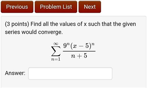 Solved Previous Problem List Next Points Find All The Values Of X