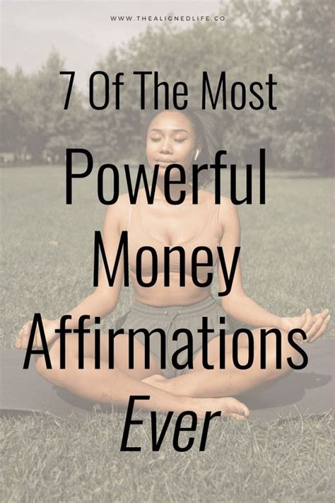 7 Of The Most Powerful Money Affirmations Ever Money Affirmations Wealth Affirmations