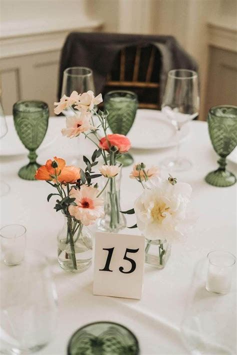 Bud Vase Centerpiece Wedding Wildflower Centerpieces Wedding Table