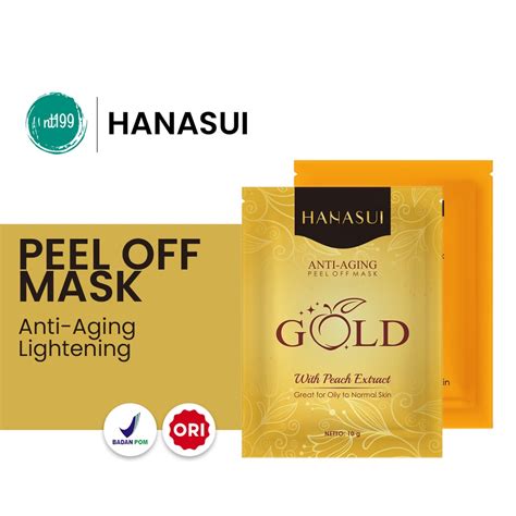 Jual Masker Hanasui Naturgo Peel Off Mask Black Gold Sachet Shopee