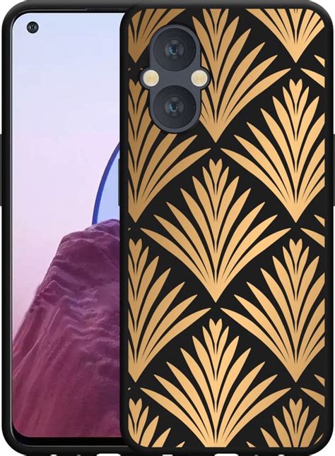 Oneplus Nord N Hoesje Zwart Art Deco Gold Designed By Cazy Bol