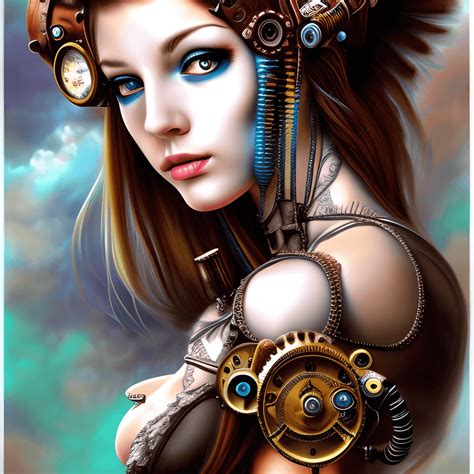 Cute Steam Punk Girl Airbrush Insanely Detailed · Creative Fabrica