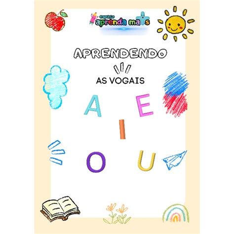 Caderno De Atividades Aprendendo As Vogais Shopee Brasil