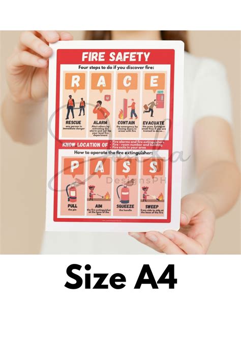 Fire Safety Poster With Free Printable Race Pass Id Card Badge Etsy ...