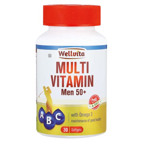 Wellvita Multi Vitamin For Men 50 30 Softgels Pack Mens Vitamins Vitamins Toiletries