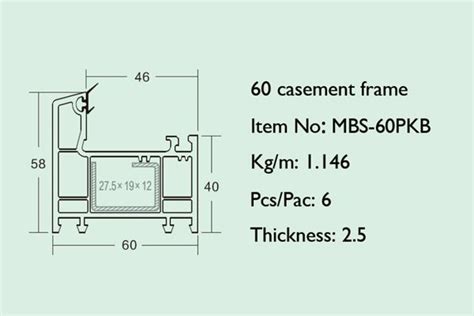 60 Series Upvc Window Profiles Upvc Window Door Profiles Upvc