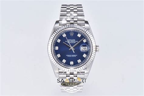 Rolex 41mm Datejust Taşlı Mavi Kadran 904L Clean Factory 3235