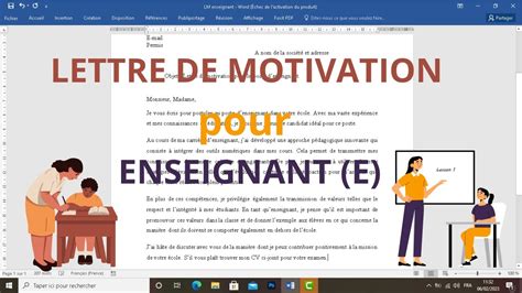 Comment R Diger Une Lettre De Motivation Pour Enseignant Professeur