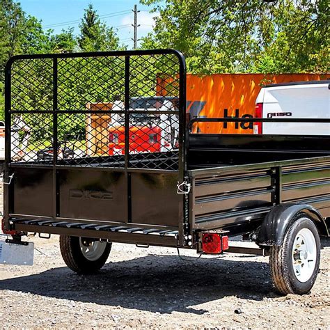 Buy Dk2 5ft X 7ft Single Axle Utility Trailer Kit With Drive Up Gate Black Online