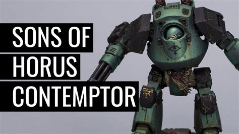 How To Paint Sons Of Horus Horus Heresy Contemptor Drednought