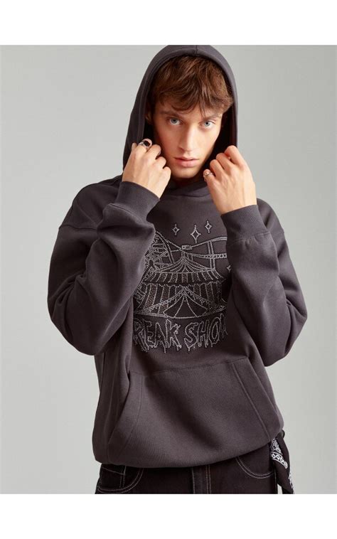 Sudadera Con Capucha Color Gris Oscuro HOUSE 713AO 90X