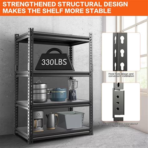 Docred Adjustable Metal Shelving Unit 63h Heavy Duty Shelving Utility