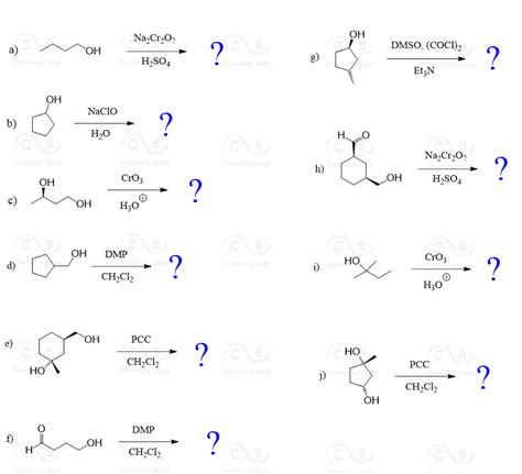 Alcohol Oxidation Mechanisms And Practice Problems Chemistry Steps