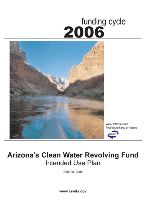 Arizona S Clean Water Revolving Fund Intended Use Plan Funding Cycle