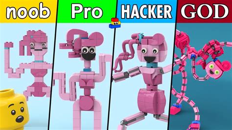 LEGO Mommy Long Legs Noob Pro Hacker And GOD Builds Poppy