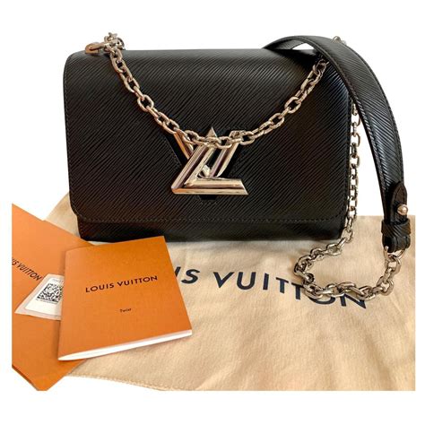 Louis Vuitton Twist Mm Epi Leather Silver Hardware Black Ref 146148 Joli Closet