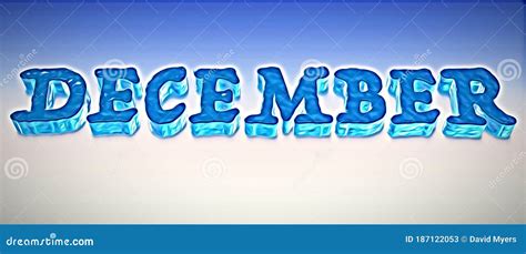Calendar Header for Winter Month December Stock Illustration ...