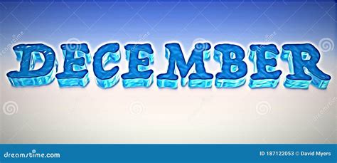 Calendar Header for Winter Month December Stock Illustration ...