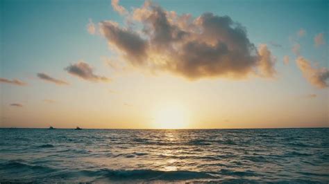 Gentle Ocean Sunrise Background Stock Video Motion Array