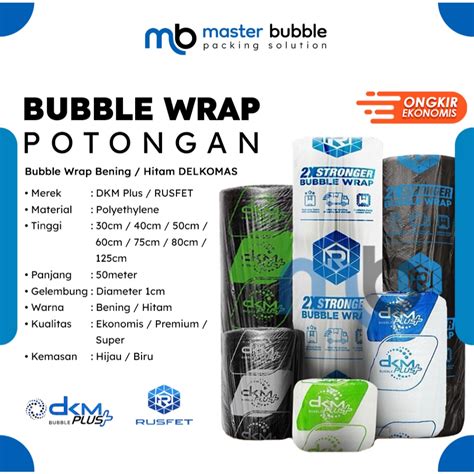 Jual Plastik Bubble Wrap Dkm Potongan Cm Cm Cm Cm Cm Cm X