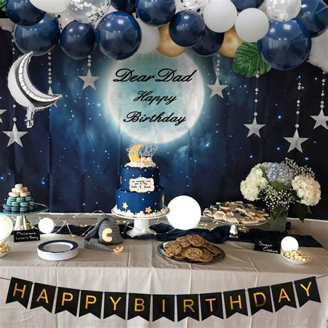 Buy Aperil Birthday Decorations For Men Navy Blue White Balloons