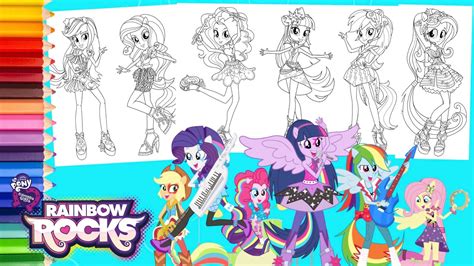 Coloring My Little Pony Rainbow Rocks Equestria Girls Mewarnai Kuda