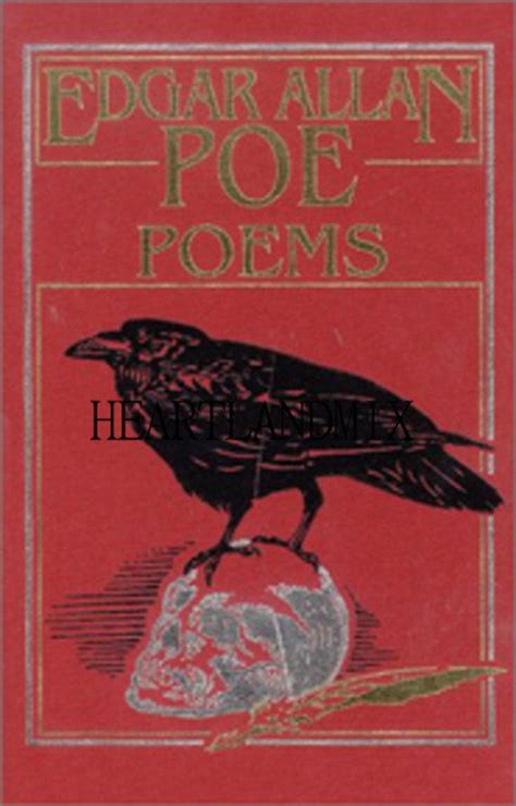 Antique Poe Poems Raven Reading Book Illustration Digital Image