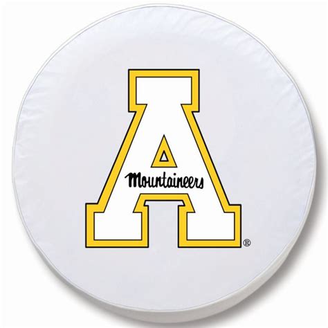 Appalachian State Tire Cover W Mountaineers Logo Black Vinyl