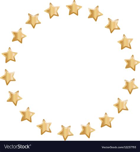 Golden Stars In Circle Royalty Free Vector Image