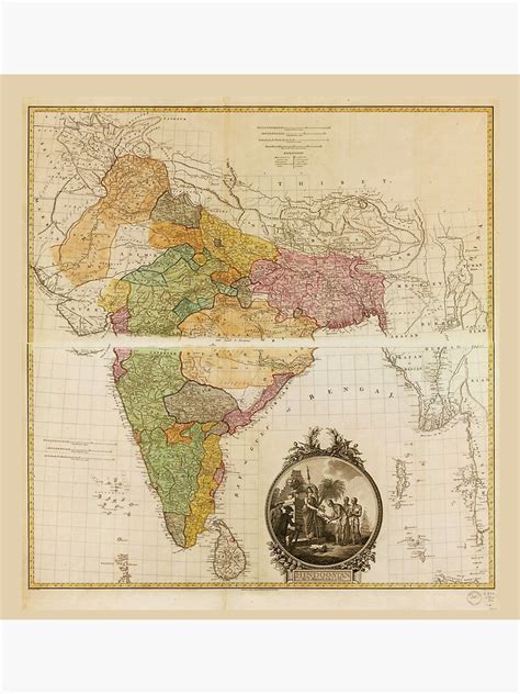 Map Of Hindoostan India Poster For Sale By Allhistory Redbubble