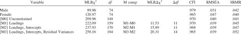 Testing For Measurement And Structural Invariance Across Gender Groups