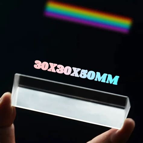 Triangular Prism Bk7 Optical Prisms Glass Physics Teaching Refracted Light Spectrum Rainbow