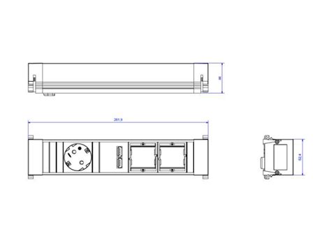 Bachmann Power Frame 1x Socket 1x USB Charger 2x Custom 916 0041