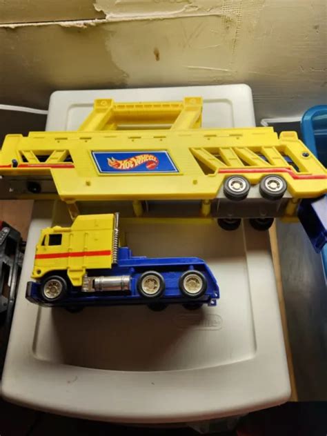 RARE VINTAGE 1986 MATTEL HOT WHEELS SEMI CAR TRANSPORTEUR CAMION DE TRANSPORT EUR 21 79