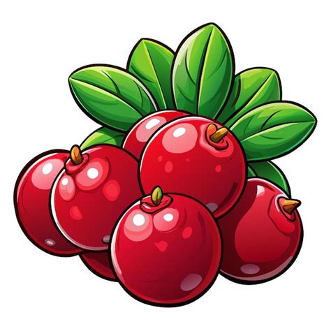 Cranberry Cartoon Vector Illustration Flat Style Artwork Concept