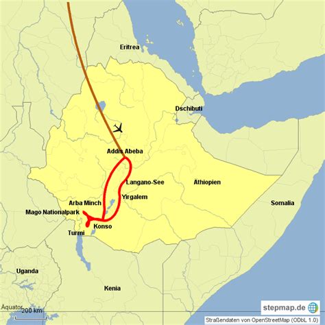 Stepmap Thiopien Landkarte F R Thiopien