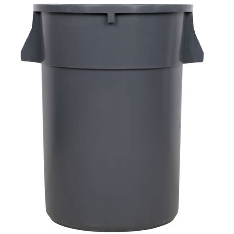 Continental 4444gy Huskee 44 Gallon Gray Round Trash Can