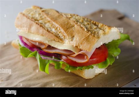 Big Sandwich Ham Cheese Lettuce Tomato Hi Res Stock Photography And