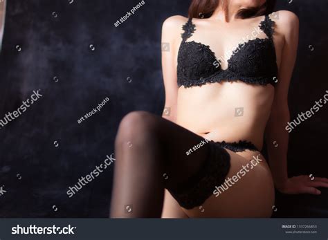 Beautiful Woman Sexy Luxury Black Lingerie Stock Photo Shutterstock
