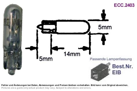 Light Bulb 24v 30ma 5x20mm T1 12 Wedge Bailey Wb20240301 Grieder