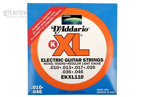 D ADDARIO DADDARIO EKXL110 EKXL110 Struny Do Gitary Elektrycznej 10 46