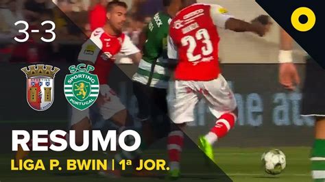 Resumo SC Braga 3 3 Sporting Liga Portugal Bwin SPORT TV YouTube