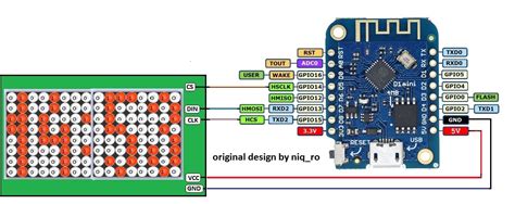 Ntp Clock On Two 8x8 Led Matrix