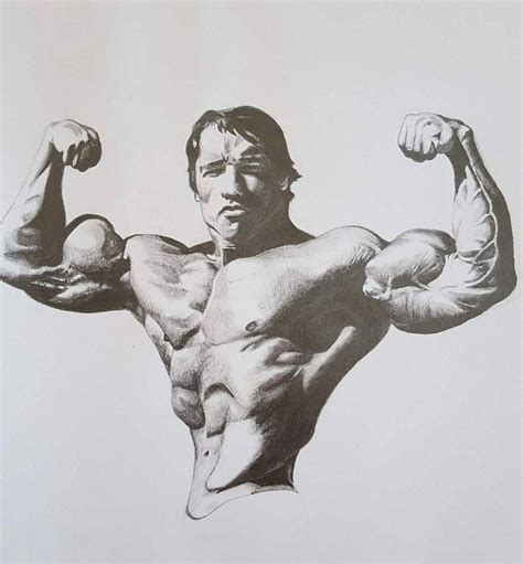 Arnold Schwarzenegger Pencil Drawing A Classic Bodybulding Etsy