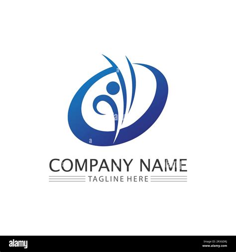 Human And People Logo Design Community Care Icon And Vector Group Stock