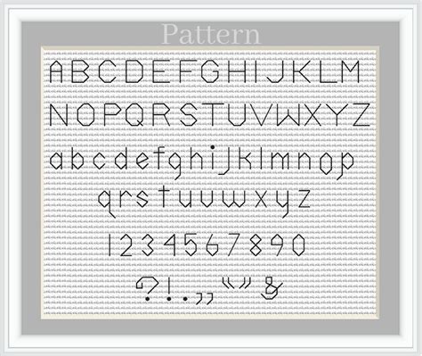 Backstitch Alphabet Cross Stitch Font Cross Stitch Letters Etsy