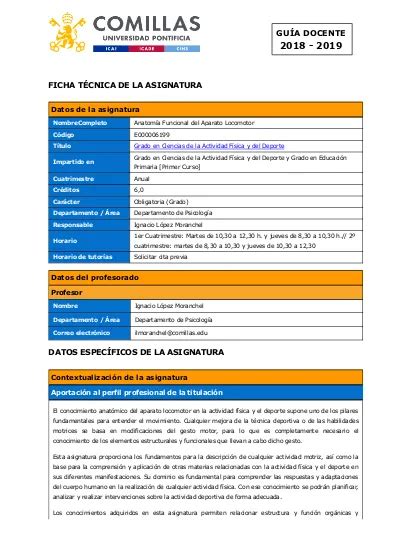 Anatomía Funcional del Aparato Locomotor